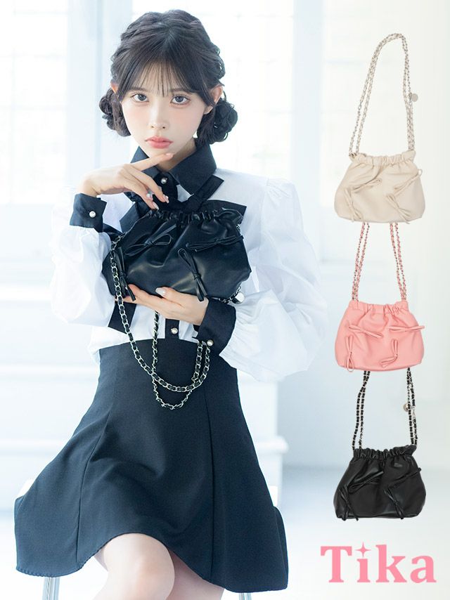 バッグ ミニバッグ 小さめ ハンドバッグ 巾着 合皮 キャバクラ 鞄 レディース