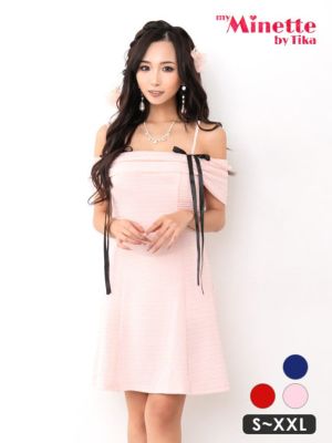 [SALE] ワンカラー肩あきオフショルダー...