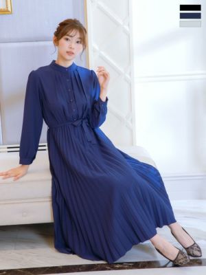 ウエストリボン付きカジュアルハイネックシャツ...