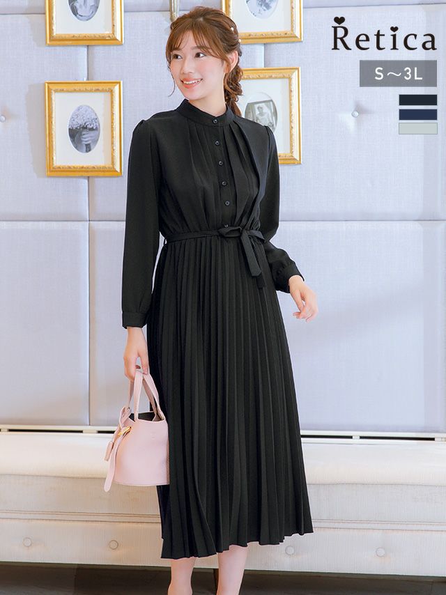 パーティードレス 結婚式 二次会 ワンピース お呼ばれ ロング丈 袖あり 大きいサイズ