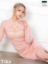 キャバドレス ロング丈 大きいサイズ タイト ロングドレス 袖あり 体型カバー