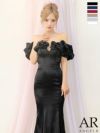 キャバドレス ロングドレス Angel-R エンジェルアール 高級 オフショルダー 胸元フリル チャーム バストカット 谷間魅せ マーメイドロングドレス
