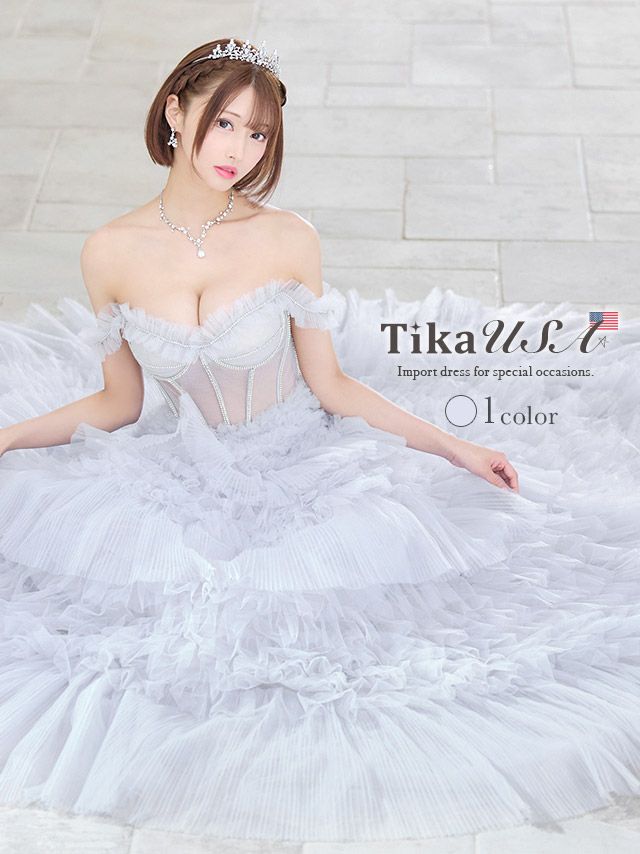 キャバドレス ロング丈 バースデー Aライン ロングドレス インポート イベント