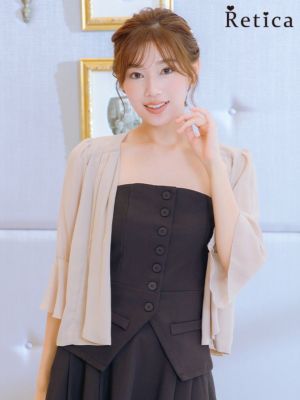 七分丈シフォンベルスリーブボレロ [Reti...