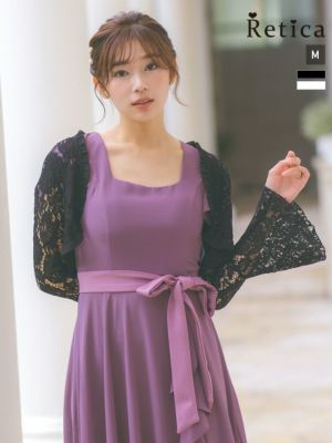 長袖ベルスリーブショート丈総レースボレロ [...