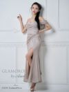 キャバドレス AndyGLAMOROUS アンディグラマラス　オフショルダー タック シンプル ラメ スリット Aライン ロングドレス