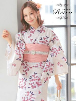 [SALE] [浴衣] ベージュ地 × 淡い...
