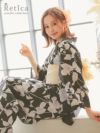 黒地 × ほおずき柄 ゆかた3点セット