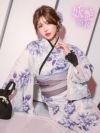 浴衣 レディース セット 帯 下駄 作り帯 牡丹 白地 紫 和装 ボタン ゆかた 平帯