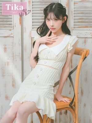 ティカ Tika キャバドレス シアーリボンオフショルダーバスト