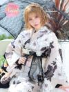 浴衣 レディース 牡丹 帯 兵児帯 牡丹 ぼたん ゆかた セット ベージュ モダン