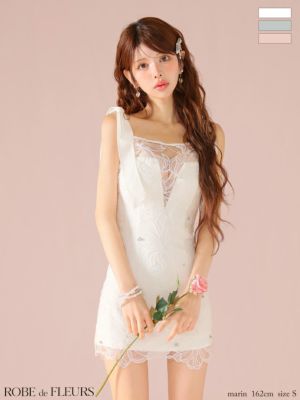 ローブドフルール♡ドレス♡キャバ XS～Lサイズあり】ツイードxフロントジッパータイトミニキャバ