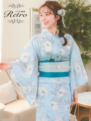 [SALE] [浴衣 選べる帯] 清純水色に...