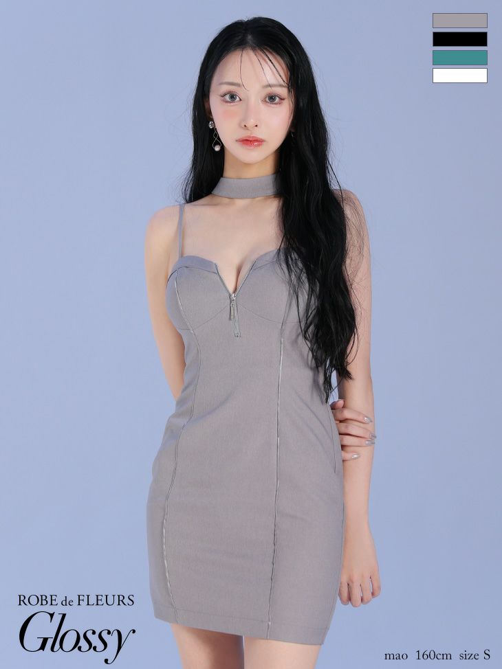 ROBEdeFLEURS Glossy ローブドフルール グロッシー 高級 タイト ミニ丈