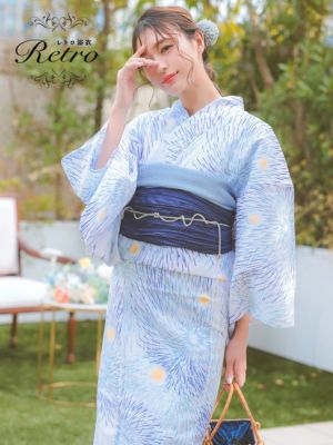 [SALE] [浴衣] 綿麻 高級 爽やか白...