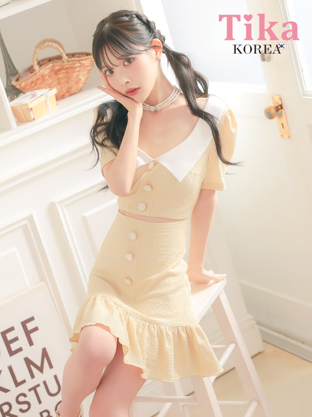 キャバドレス 韓国 ミニ丈 大きいサイズ タイト ワンピース 半袖 ミニドレス