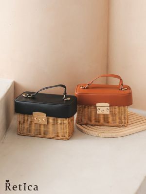 [SALE] 2Way レザー ラタンボック...