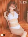 水着 ビキニ ホルターネック クロス ワンカラー 黒 白 レディース 大きいサイズ