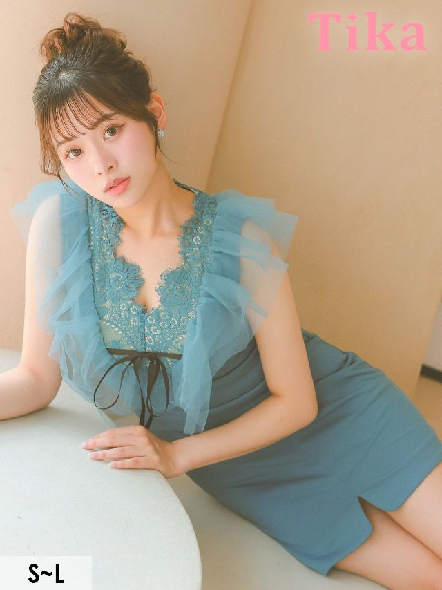 キャバドレス ミニ丈 大きいサイズ タイト ミニドレス ワンピース キャバクラ ノースリーブ