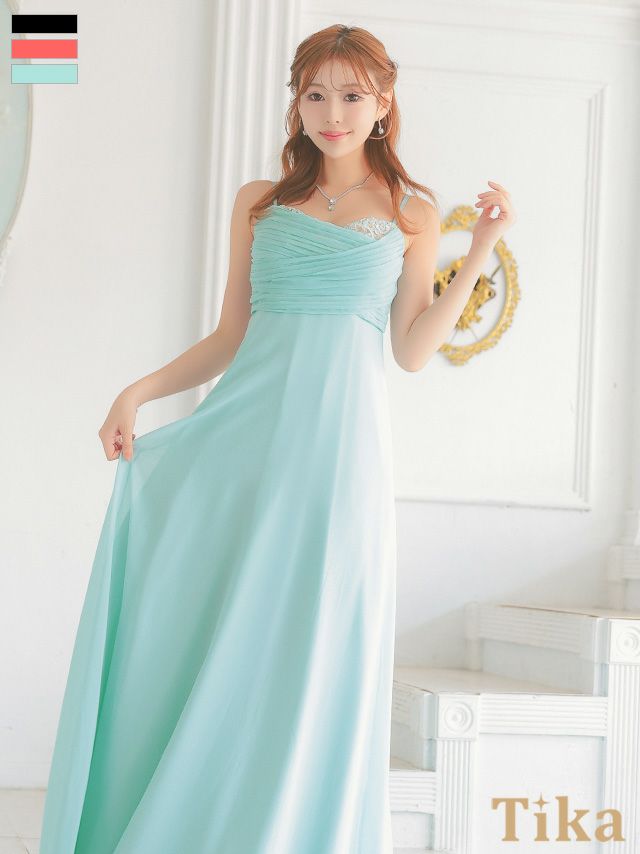 キャバドレス ロング丈 大きいサイズ フレア ロングドレス キャバクラ ワンピース