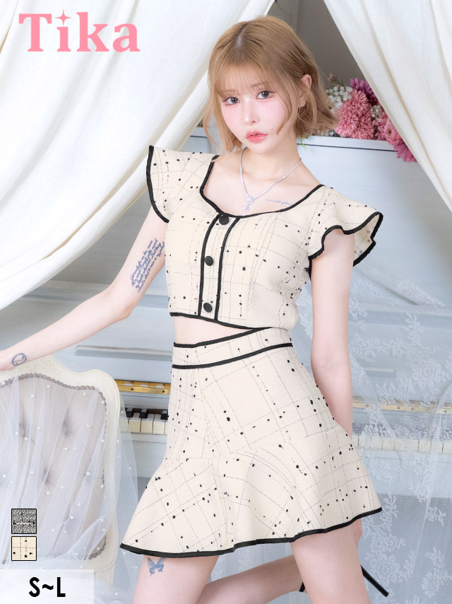 キャバドレス ミニ丈 大きいサイズ セットアップ ミニドレス キャバクラ セパレート