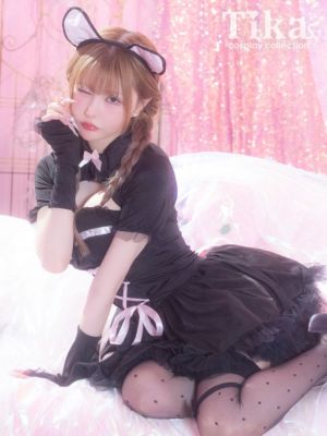 [コスプレ] 猫 ロリータ 編み上げリボン ...