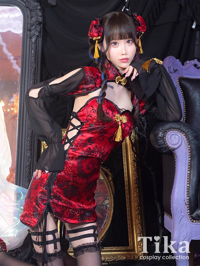 コスプレ ハロウィン チャイナ 衣装 仮装 コスチューム チャイナ服 ミニ丈