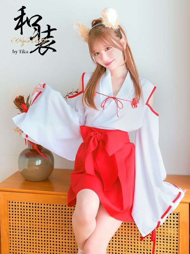 コスプレ 衣装 仮装 巫女 狐 コスチューム 体型カバー 正月 節分 和装 アニマル