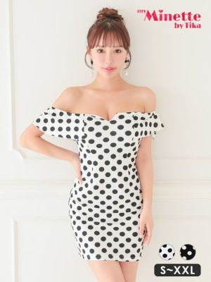 安い タイトミニドレス 谷間 オフショルダー...