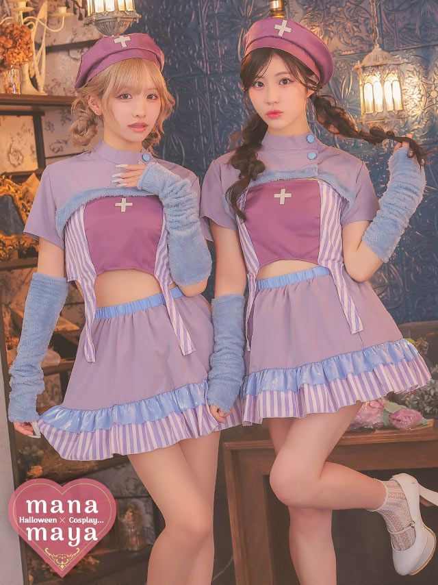 コスプレ ナース ハロウィン 衣装 仮装 看護婦 制服 看護師 体型カバー ミニ丈