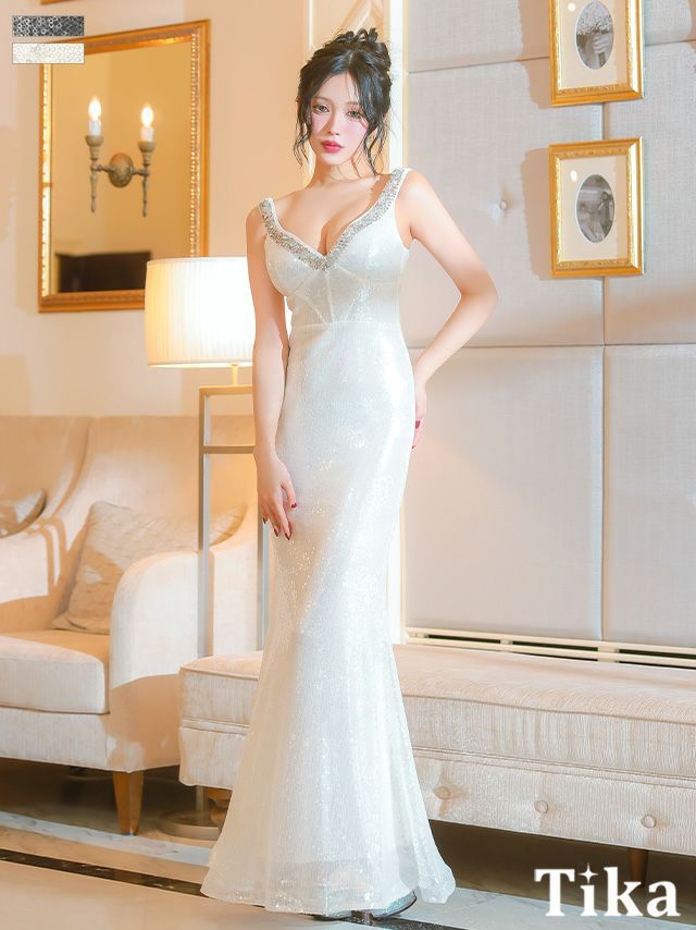 ホワイト ロングドレス | Tika オンラインショップ