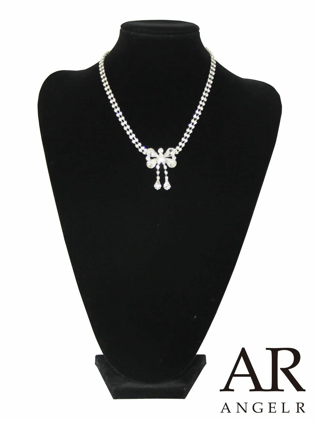 キャバドレス アクセサリー Angel-R エンジェルアール 高級 ブランド エレガント リボンモチーフ ビジュー ネックレス