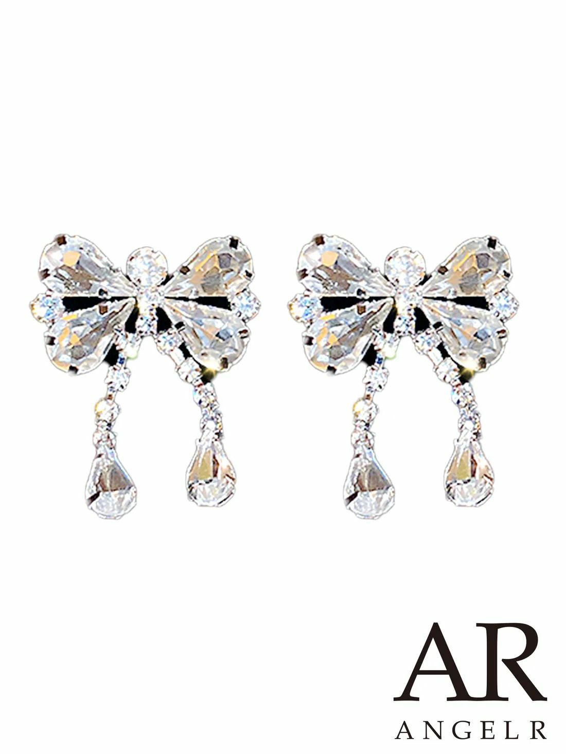 キャバドレス アクセサリー Angel-R エンジェルアール 高級 ブランド ビッグリボンモチーフ ビジュー ピアス