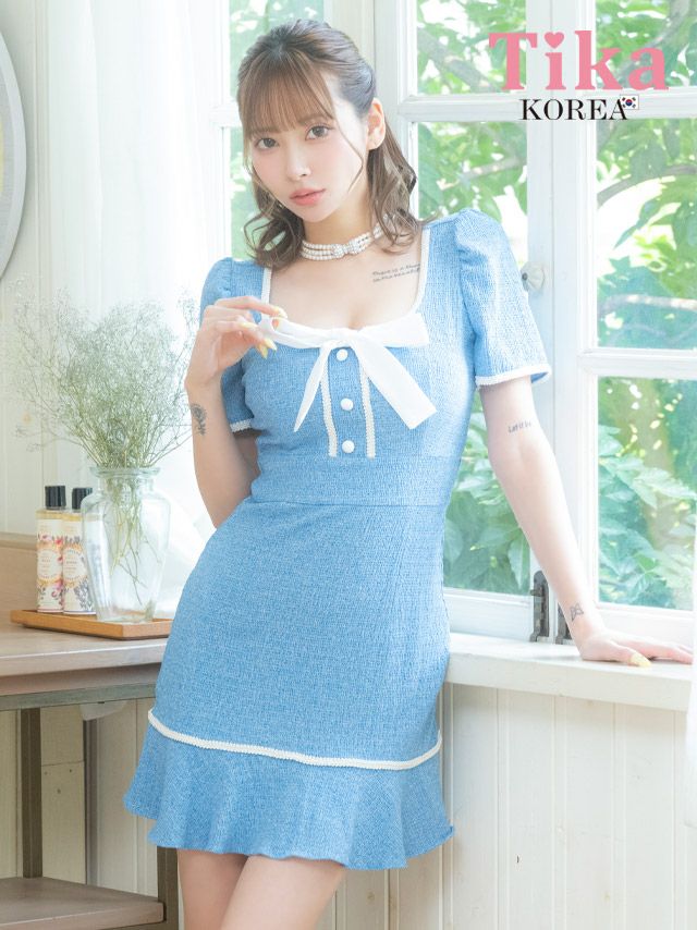 キャバドレス 韓国 ミニ丈 タイト ミニドレス ワンピース キャバクラ 半袖