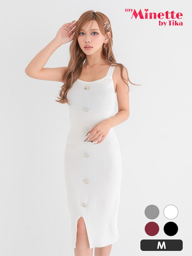 膝丈ドレス ノースリーブ ワンピース ニット ストレッチ ワンカラー ブラジャーのまま バイカラー 安い プチプラ タイト キャバドレス